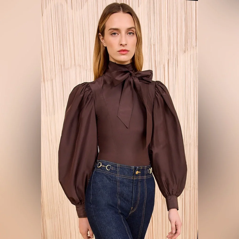 Ulla Johnson Giorgia Silk Neck Tie Blouse $490 NEW without tag - Picture 4 of 4